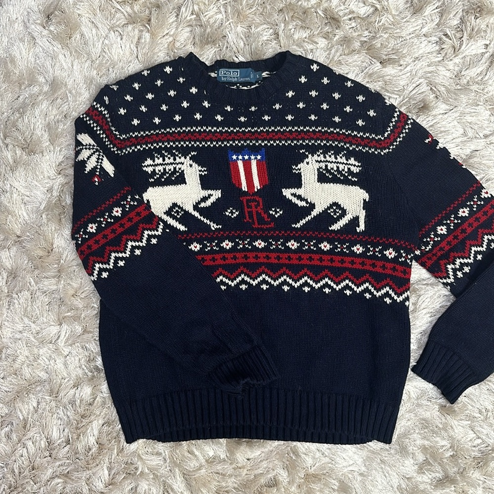 Reindeer-Patterned Wool Sweater - Picture 5 of 6
